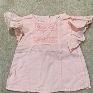 Carter's Pink Blouse with Ruffled Sleeves